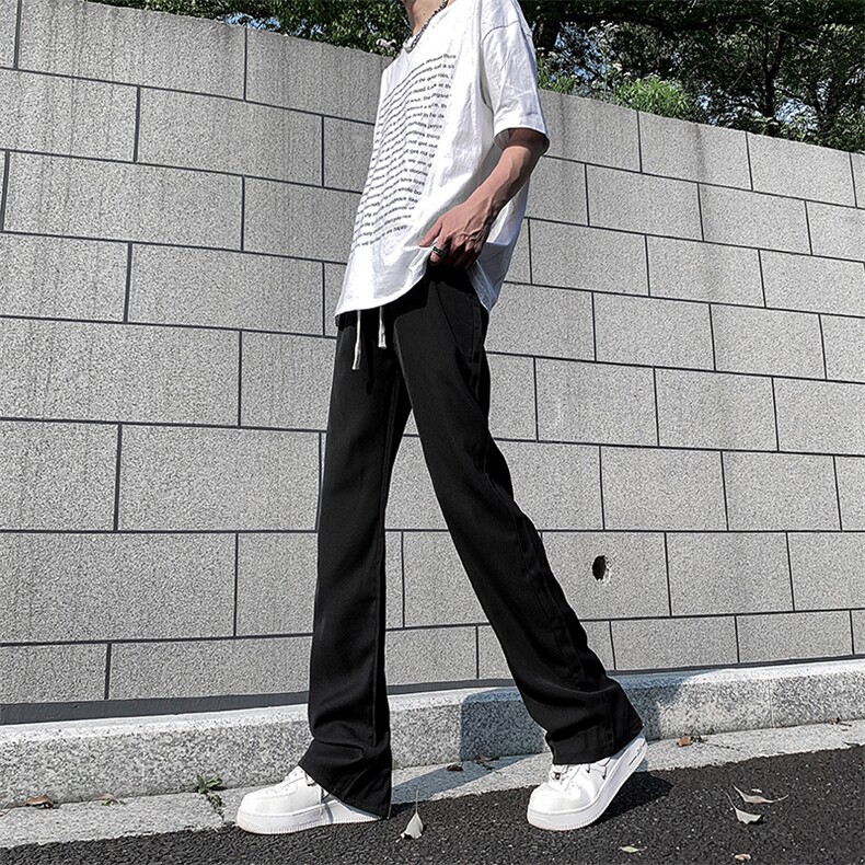 现货 松紧腰冰丝修身拉链西裤休闲裤男 K701-K702-K703-P45 控68图片