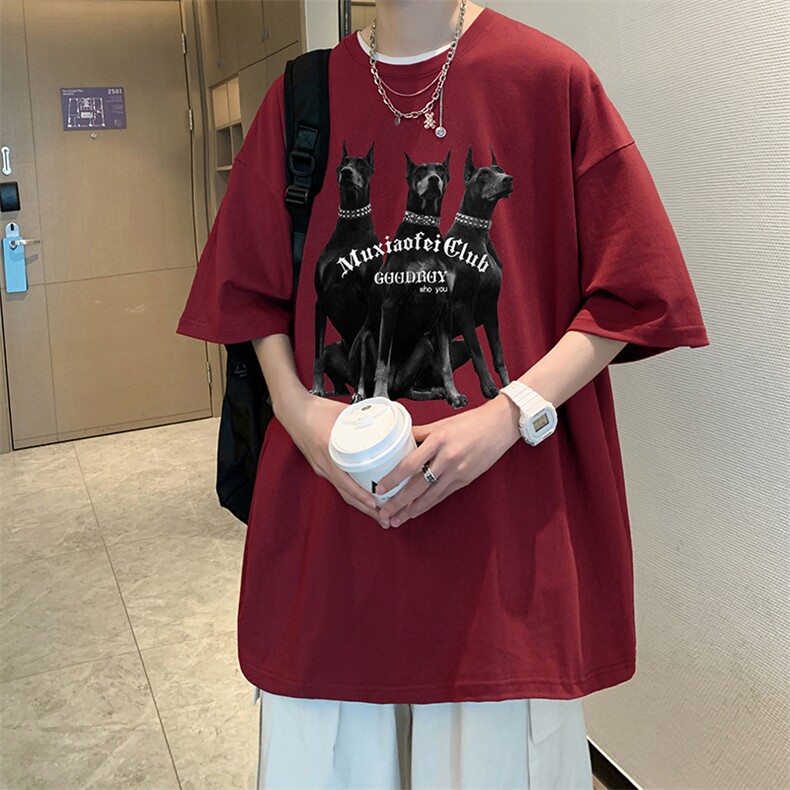 量大优可提供视频2024夏季新款美式短袖T恤D223A-T2432-P18,男装T恤,电商019-1