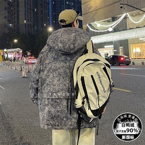 Y9019-特P268工装羽绒服男款冬季加厚连帽派克服男士外套图片