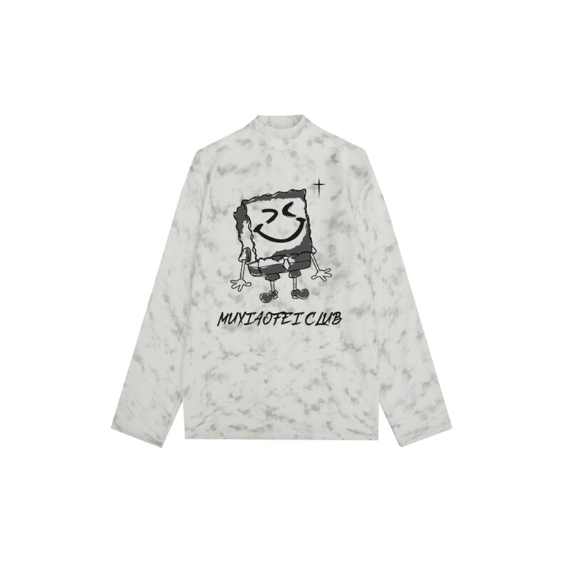 260克重磅扎染德绒半高领打底衫【有货】HD019-DR25217RB-P25图片