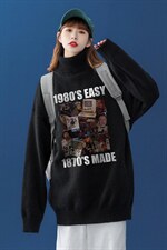 中性风 秋冬高龄保暖休闲毛衣男女针织衫上衣 M6909 P65控78JR75图片