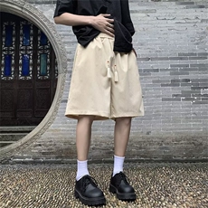 新中式盘扣休闲短裤男夏季薄款潮流外穿风大码宽松男装五分裤子，男装牛仔裤，星座1013