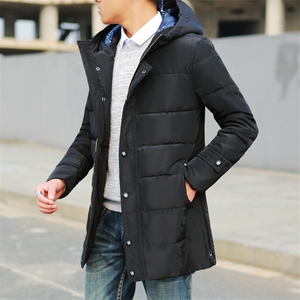 秋冬款男士连帽羽绒服加肥大码中长款胖哥羽绒衣 L-8XL1440款P185图片