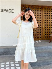 重工艺订珠盘扣连衣裙，女装连衣裙，天使公主