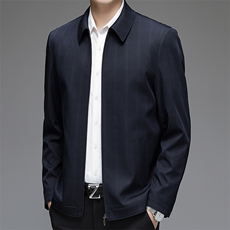 夹克春秋季2023新款男薄款商务休闲中年男装时尚百搭款纯色外套，男装夹克，电商B212（原钱塘6029）