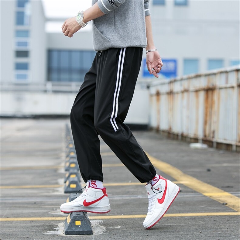 卫裤男士春夏款束脚男款2023新款九分男生百搭运动裤子男休闲长裤,男装休闲裤,电商B212（原钱塘6029）