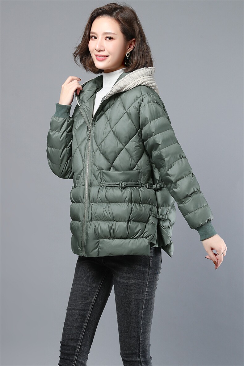 棉衣/棉服保暖短款拼接长袖气质百搭2023年冬季显瘦,女装棉衣/棉服,小林双子