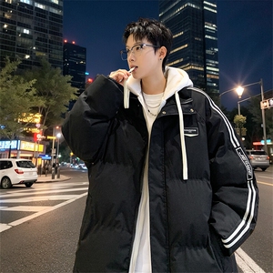 棉衣男冬季新款港风休闲假两件宽松连帽学生棉服MY8882-P82图片
