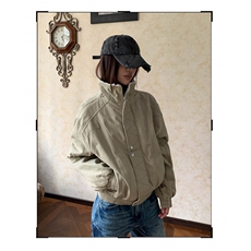 美式解构缉明线立领工装夹克秋冬款加绒加厚廓形棉服男女，男装夹克，四季星座505
