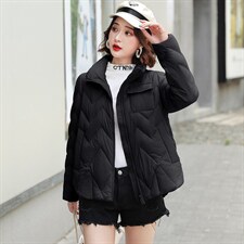 2021冬季新款羽绒服立领口袋款90白鸭绒休闲款纯色，女装羽绒服，蝶眷