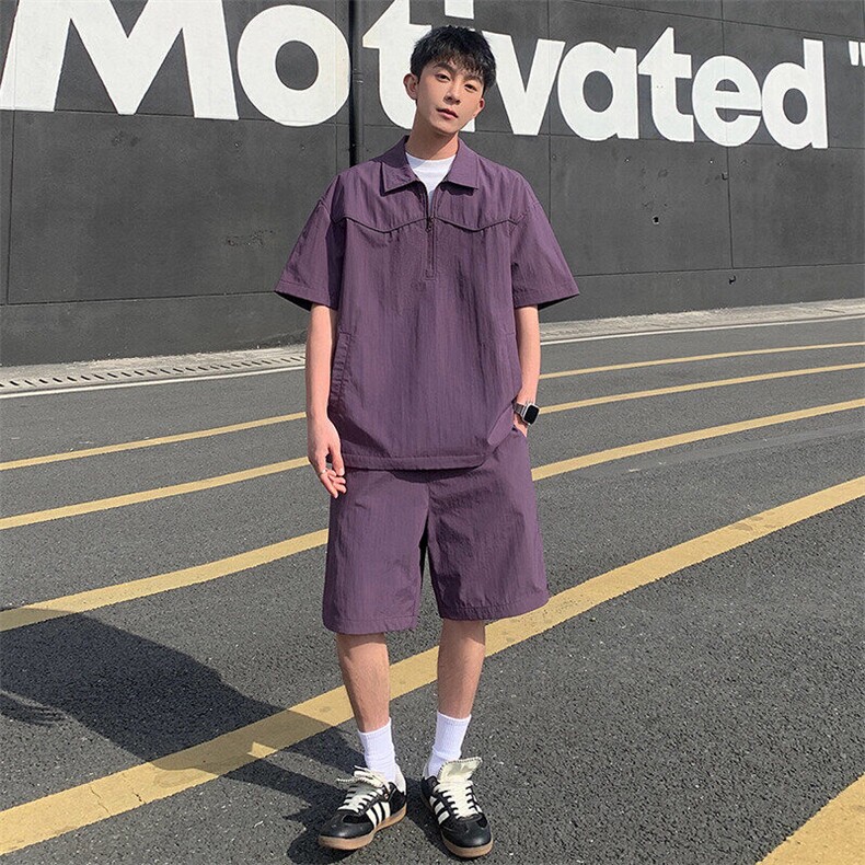 新款休闲短袖套装,男装休闲套装,星座1206（原A206）