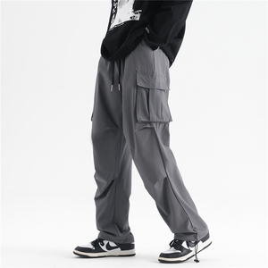 港风大口袋工装裤男潮牌机能可抽绳束脚裤A068-XZK148-TP48图片