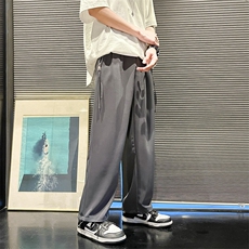 港风垂感西裤ins直筒宽松男士裤子夏季薄款AT100P38，男装休闲裤，星座1116-2