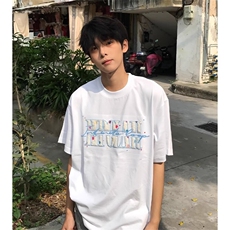 万针全刺绣工艺抖音得物高品质260克重磅纯棉双纱美式高街短袖T恤，男装T恤，电商A486