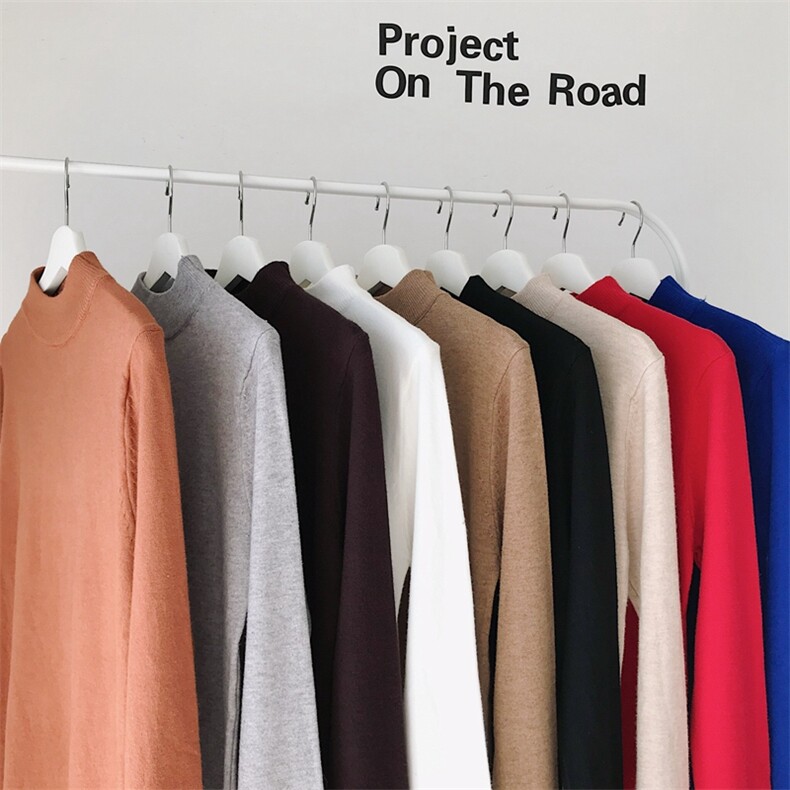 XZ216-MM86-P3021男女中性情侣半高领纯色打底毛衣-1控45，男装针织衫/毛衣，星座716-5（原216-1）