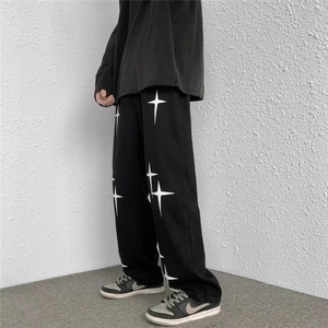 牛仔裤男宽松直筒裤D002P40图片