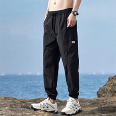 男装速干休闲裤2026春夏大口袋伞兵裤宽松束脚弹力裤子Z9823-P45，男装休闲裤，星座509