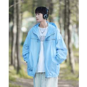 港风外景四角星金属点缀防晒衣男潮牌情侣防晒服男FS7703P65控88图片