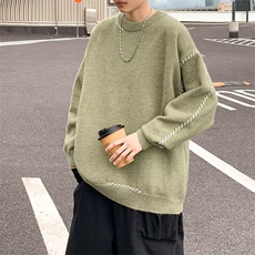 毛衣男秋冬款美式复古慵懒风针织衫高级感oversize毛线衣M2403，男装针织衫/毛衣，星座1116A-1（原606A）