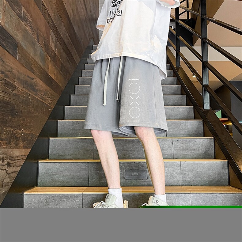 冰丝短裤男士大码宽松休闲五分裤男运动中裤MK37398-P15,男装休闲裤,电商A040