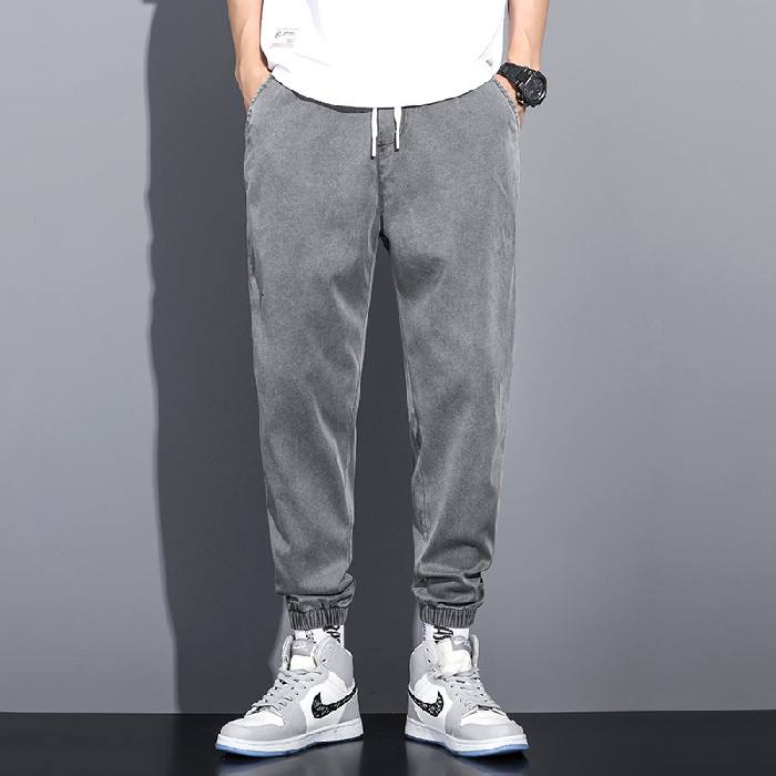 YK968-P45新品牛仔裤男士秋季潮男宽松束脚四季哈伦休闲九分裤男,男装牛仔裤,星座224