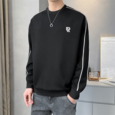 秋季男士休闲时尚圆领刺绣套头卫衣打底衫YD6132-P48，男装T恤，星座310B-3
