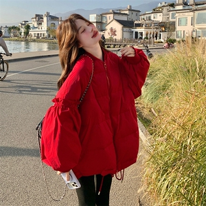 新款 已出货 新年款红色羽绒服2C007-527-345-K518（90绒）图片