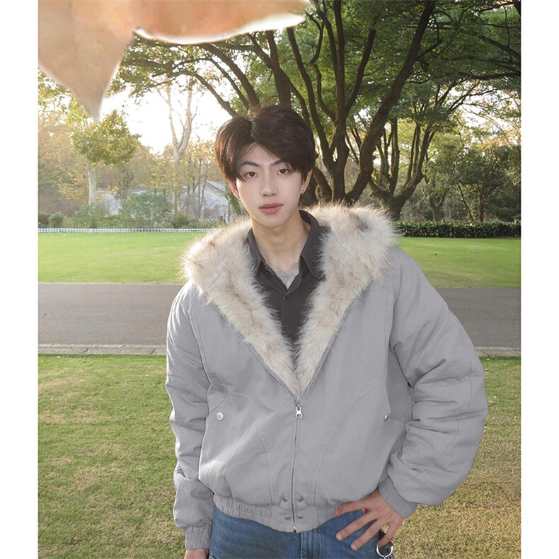 网图 秋冬宽松休闲棉衣男女美式座山雕加绒加厚棉服-A2347P120图片
