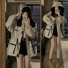 A395-P1082024连帽冲锋衣外套宽松休闲户外登山服男女情侣外套，女装短外套，星座911