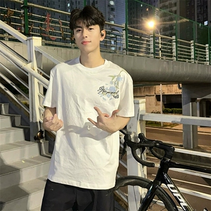 万针全刺绣解构设计260克重磅双纱纯棉高品质美式高街短袖T恤特35图片