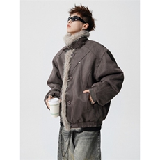 706-LK8181-P118现货冬季座山雕加厚棉服大翻领毛绒外套，男装棉衣，星座706