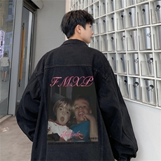 复古水洗牛仔外套男春季美式高街oversize潮牌工装夹克JK1047-P88，男装工装外套，星座1103-3