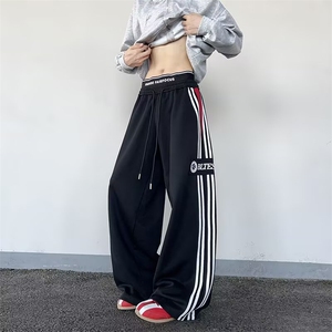 大码裤子男女春秋直筒休闲裤潮装卫裤嘻哈宽松休闲裤子K6725-P51