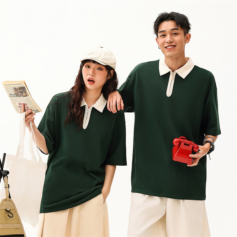 40支双纱珠地240克8色S-3XL65%棉35聚酯纤维男女款T恤衬衫，男装T恤，星座301D-4(原星座1004-4）