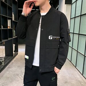 数据好高品质秋装青春版男装棒球领休闲夹克时尚男外套B302图片
