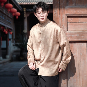 风男士新款2025春装盘口李玲长袖衬衫单穿打底CS01-P75控98图片
