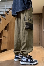 24春款纳米皱工装裤休闲裤束脚裤男KP204P55，男装休闲裤，星座1204-3