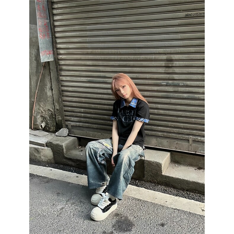 假两件polo领短袖T恤男女同款2025夏季,男装T恤,星座506A