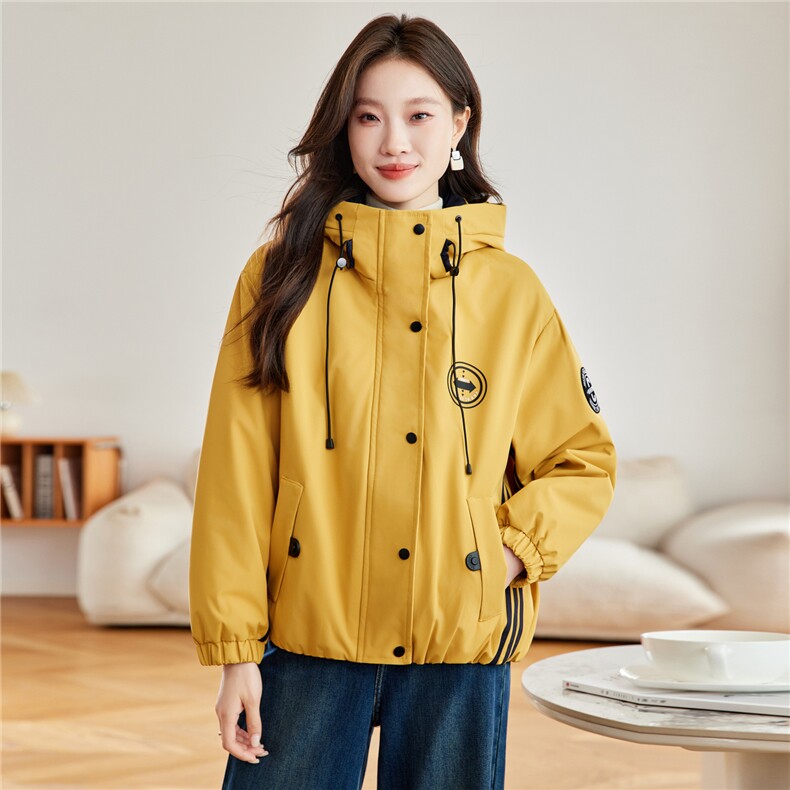 现货2025冬装新款加绒加厚休闲精品女装棉衣棉服派克服,女装派克服,木子恋