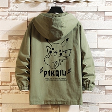 JK41078-P85纯棉连帽夹克男士大码工装夹克男外套男砖墙挂拍，男装夹克，电商A040A