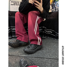 B221美式ins高街小众宽松三条杠运动牛仔裤LK23139-P65控88，男装牛仔裤，电商B221