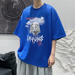 2025夏季 原创设计港风潮流美式宽松休闲T恤 B266-DX03-P30图片