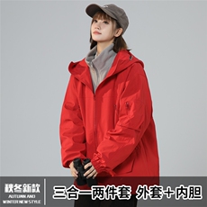 TH810801/P105大口袋防风防水冲锋衣大码三合一外套夹克男上衣，男装夹克，电商A141