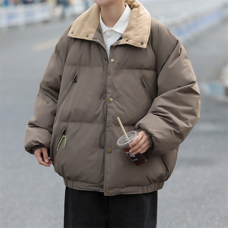 复古日系翻领工装加厚保暖棉袄外套男冬季情侣棉服潮牌Y127,男装棉衣,星座506