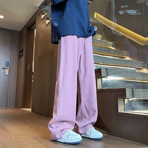 复古ootd多巴胺穿搭牛仔裤男夏季宽松欧美阔腿休闲长裤 N1098图片