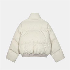 现货5W件冬季三防重磅硬挺boxy短款羽绒立领PU皮棉衣外套加厚棉服，男装棉衣，电商A486