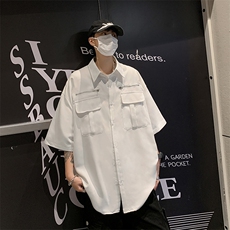 S62-P38美式工装大口袋短袖衬衫，男装衬衫，星座1501-1