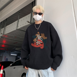 高质量！秋冬季半高领毛衣男加绒加厚线衣男针织衫男MY257-特p38图片