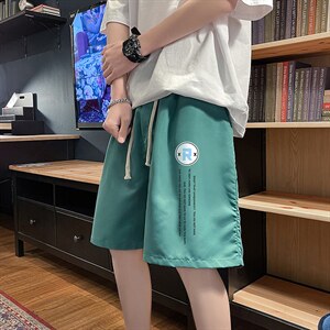 DK39168-P15 港风休闲短裤男士大码运动五分裤男中裤男马裤图片