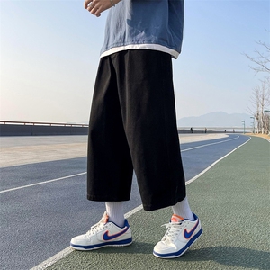 DNK29-p40主推港风新款百搭宽松休闲牛仔宽松大直筒牛仔八分裤图片